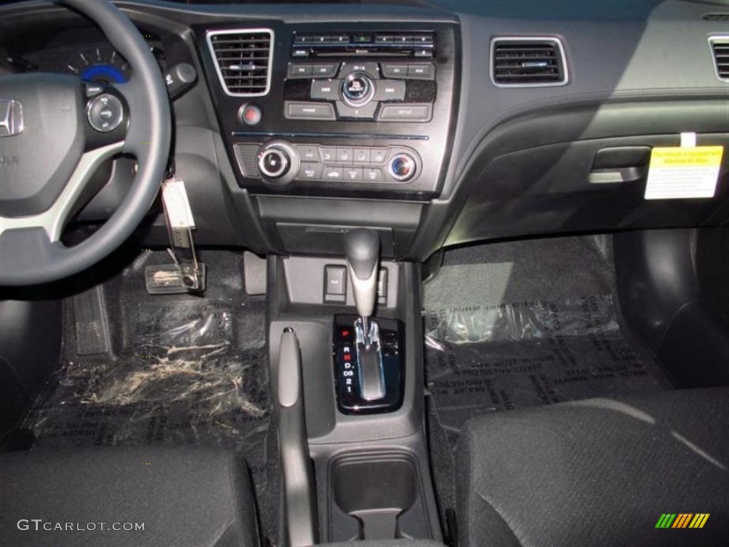 2013 Civic LX Sedan - Polished Metal Metallic / Gray photo #6