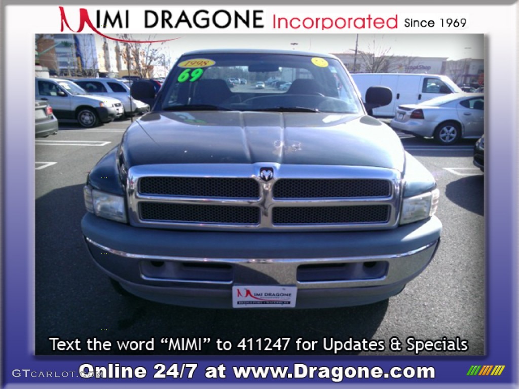 1998 Ram 1500 ST Extended Cab 4x4 - Emerald Green Pearl / Gray photo #2