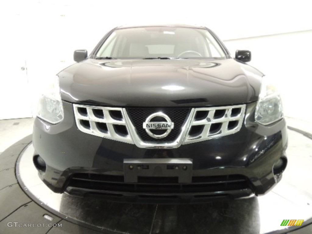 2011 Rogue SL AWD - Wicked Black / Gray photo #2