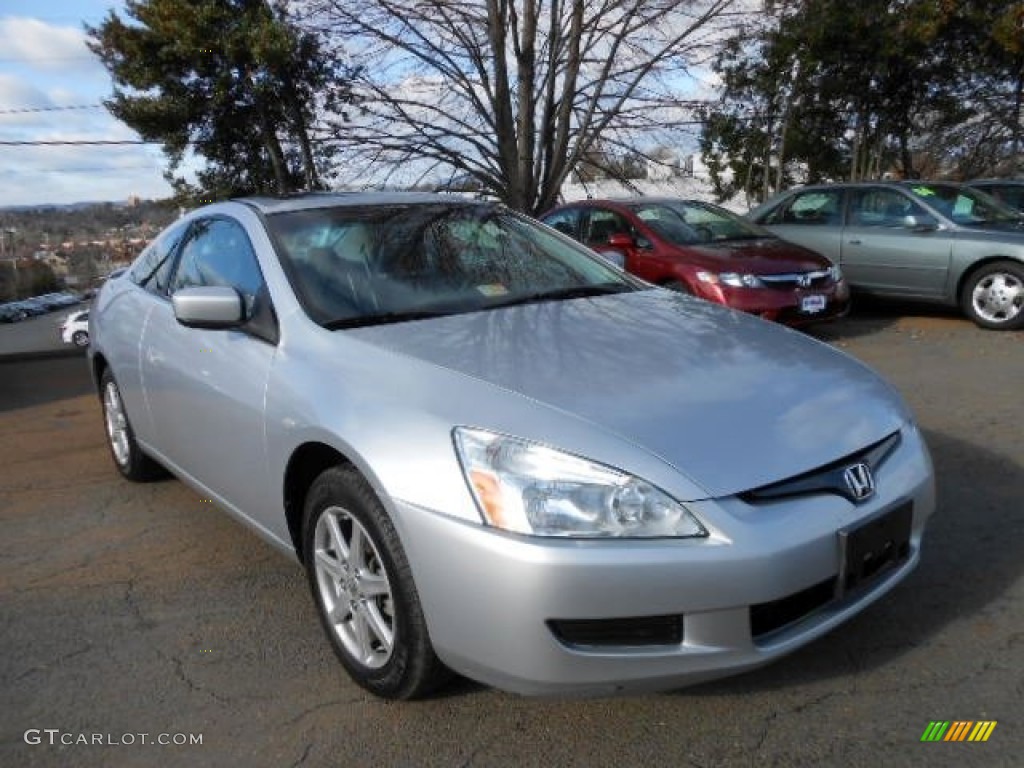 2003 Accord EX V6 Coupe - Satin Silver Metallic / Black photo #1