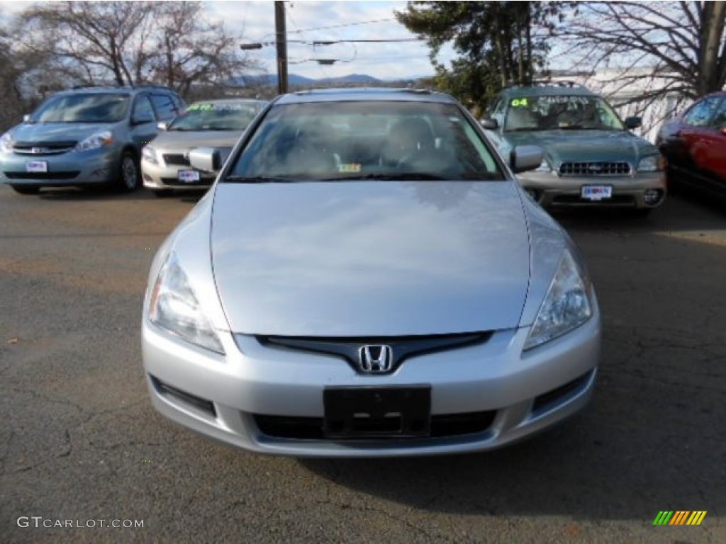 2003 Accord EX V6 Coupe - Satin Silver Metallic / Black photo #2