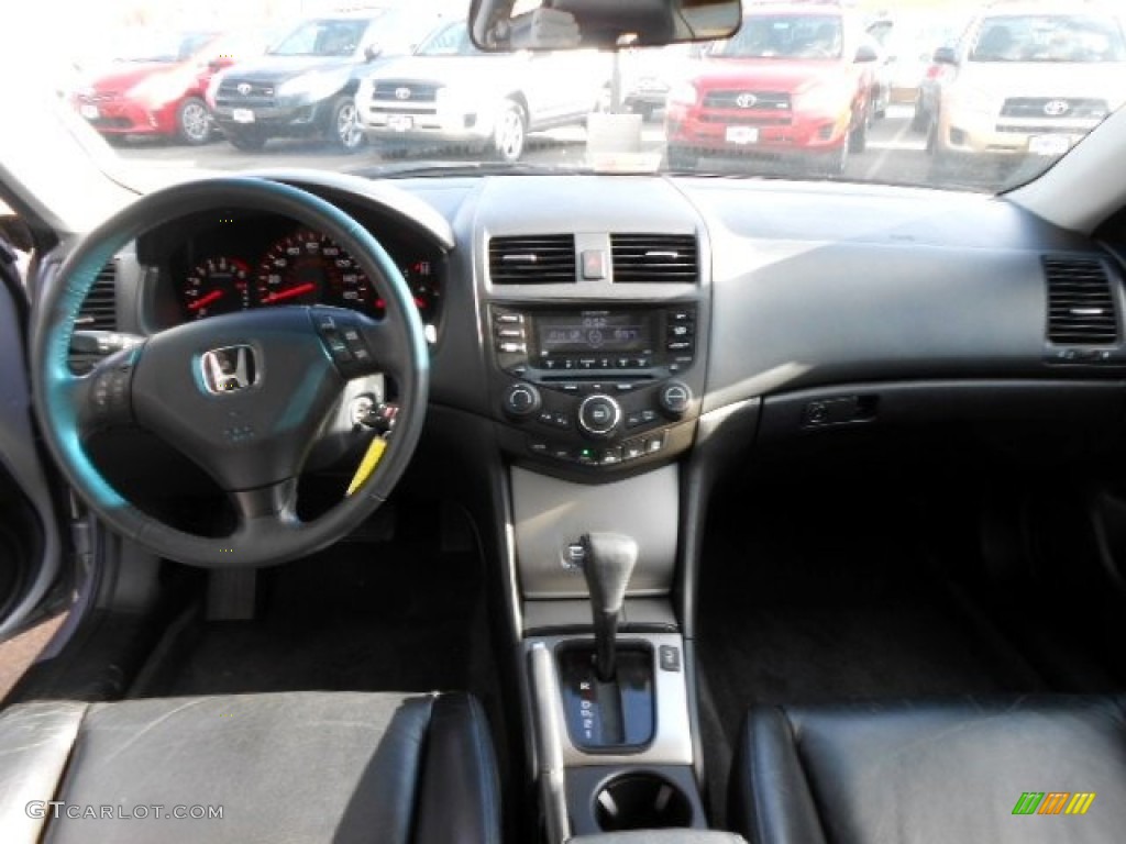 2003 Accord EX V6 Coupe - Satin Silver Metallic / Black photo #11