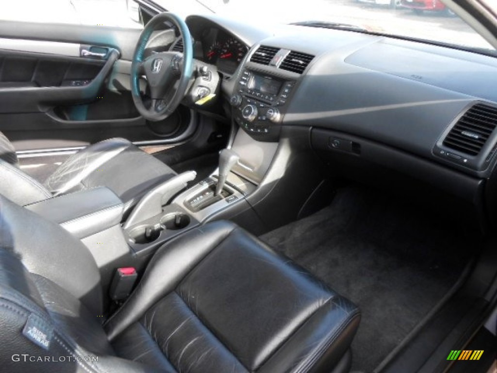 2003 Accord EX V6 Coupe - Satin Silver Metallic / Black photo #13