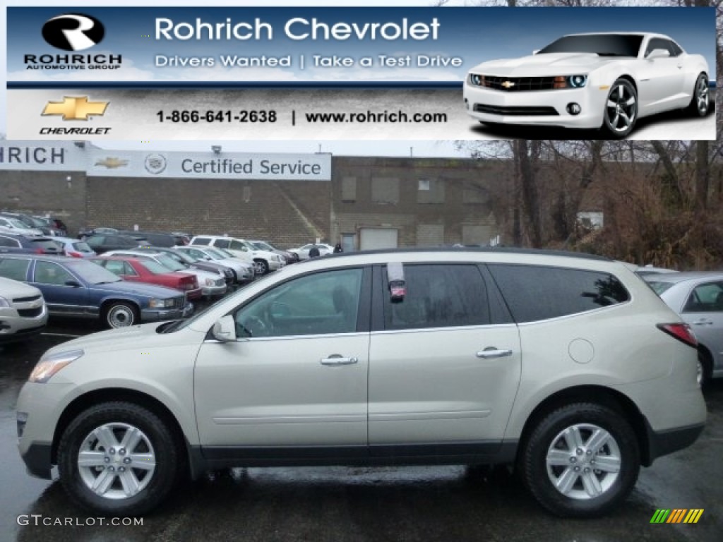 2013 Traverse LT AWD - Champagne Silver Metallic / Ebony photo #1