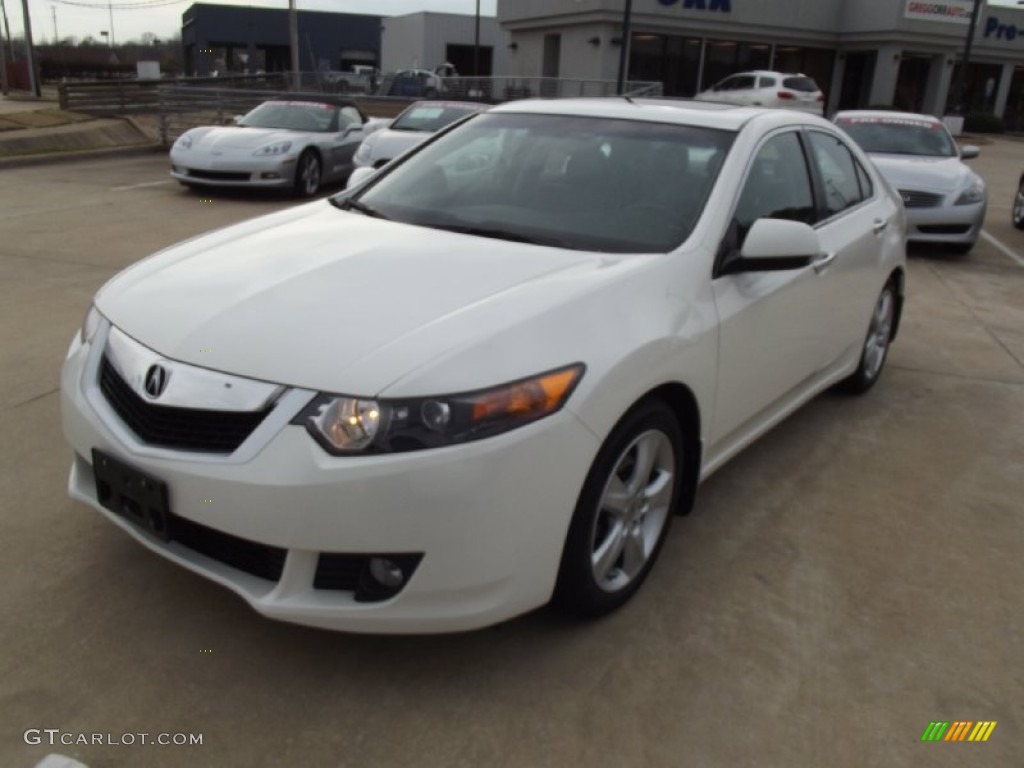 2010 TSX Sedan - Premium White Pearl / Ebony photo #1
