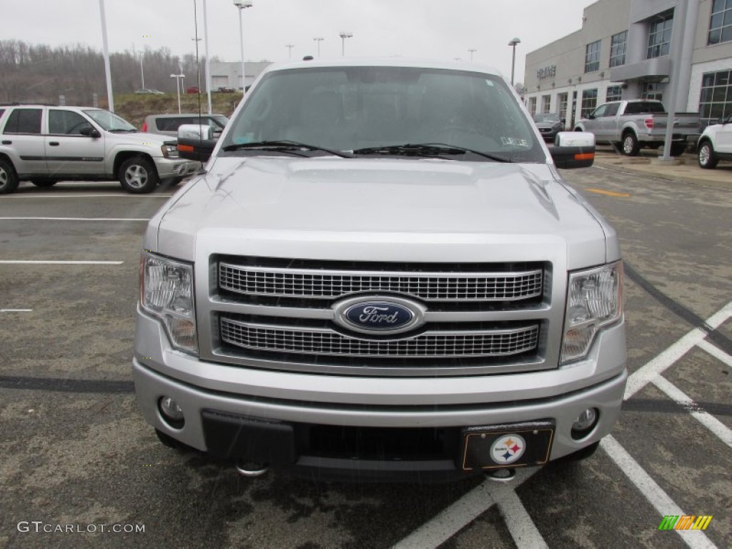 2011 F150 Platinum SuperCrew 4x4 - Ingot Silver Metallic / Steel Gray/Black photo #3