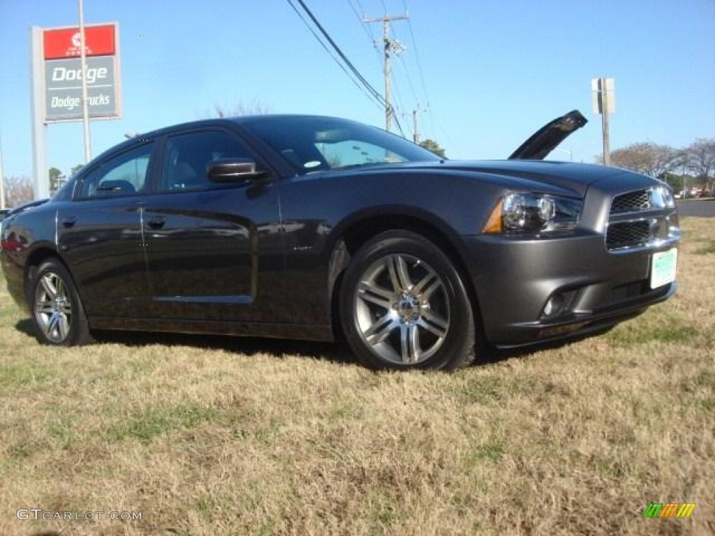 2013 Charger R/T - Granite Crystal / Black photo #1