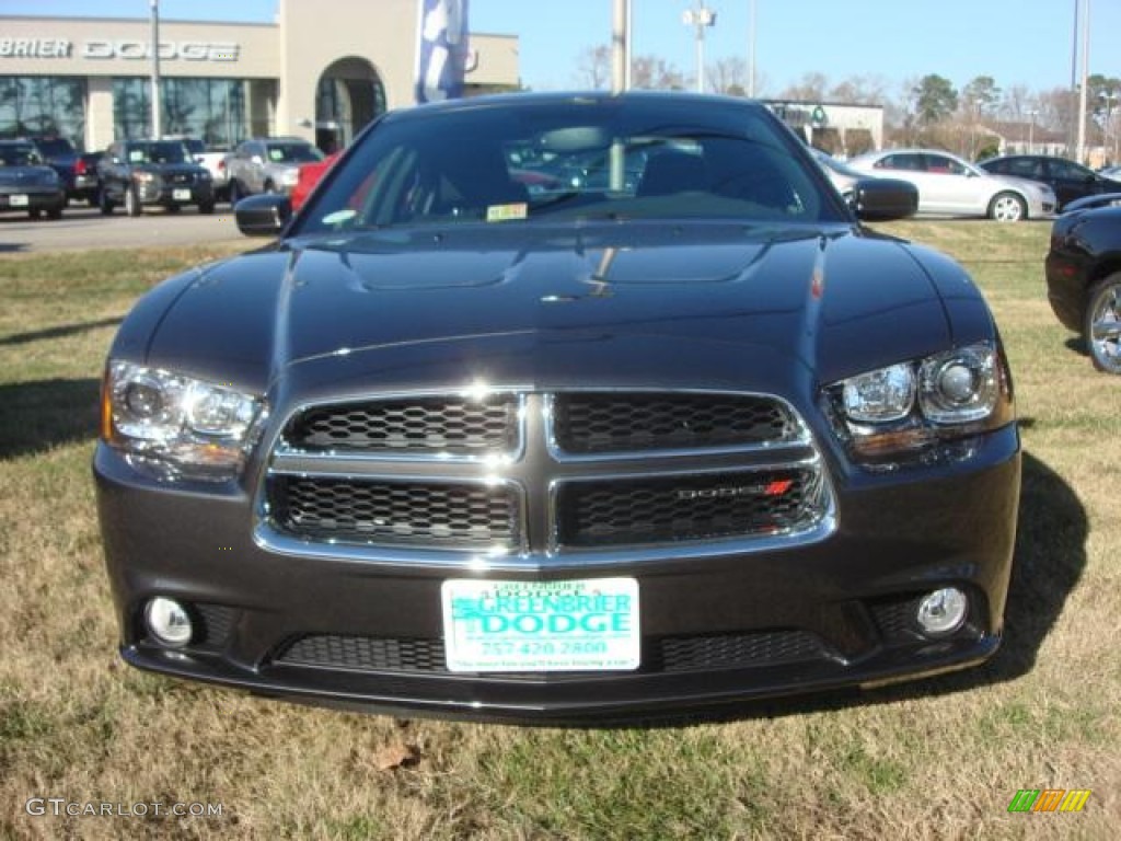 2013 Charger R/T - Granite Crystal / Black photo #3