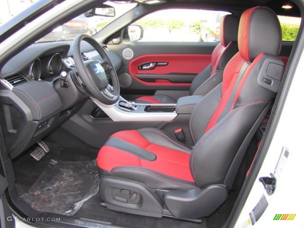 Dynamic Ebony/Pimento Interior 2013 Land Rover Range Rover Evoque Dynamic Coupe Photo #75097962