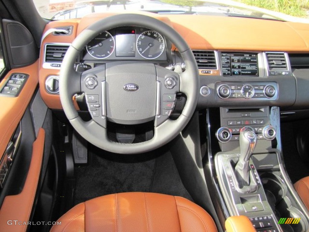 2013 Land Rover Range Rover Sport Supercharged Tan Dashboard Photo #75098456