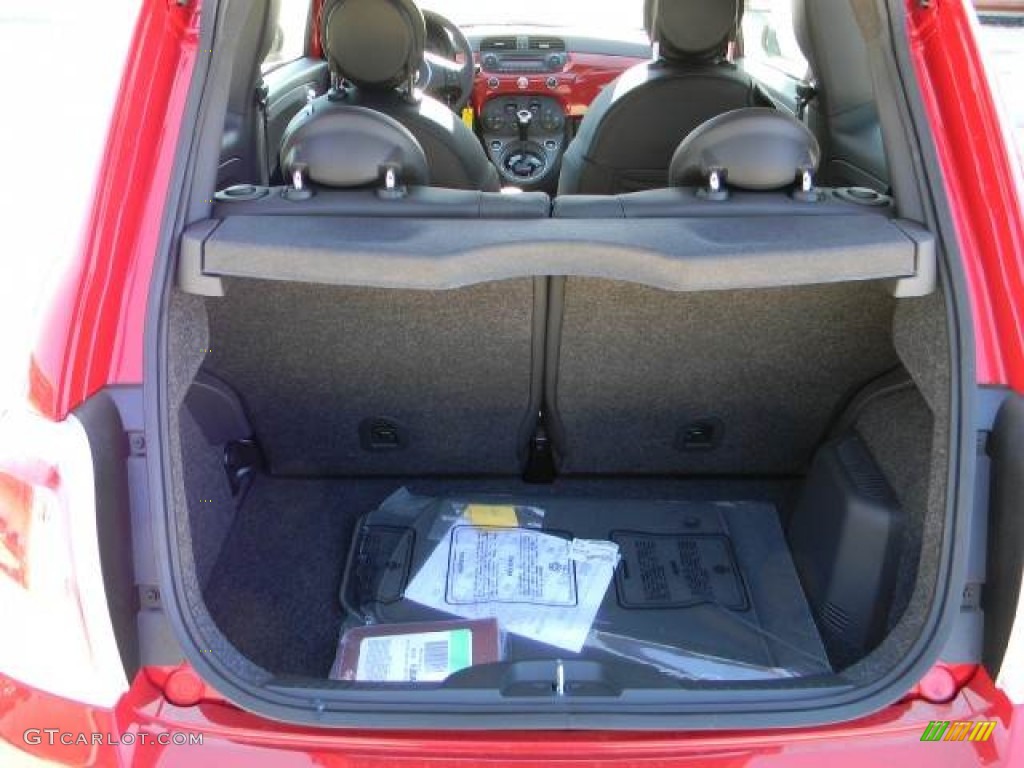 2012 500 Sport - Rosso Brillante (Red) / Sport Tessuto Nero/Nero (Black/Black) photo #6