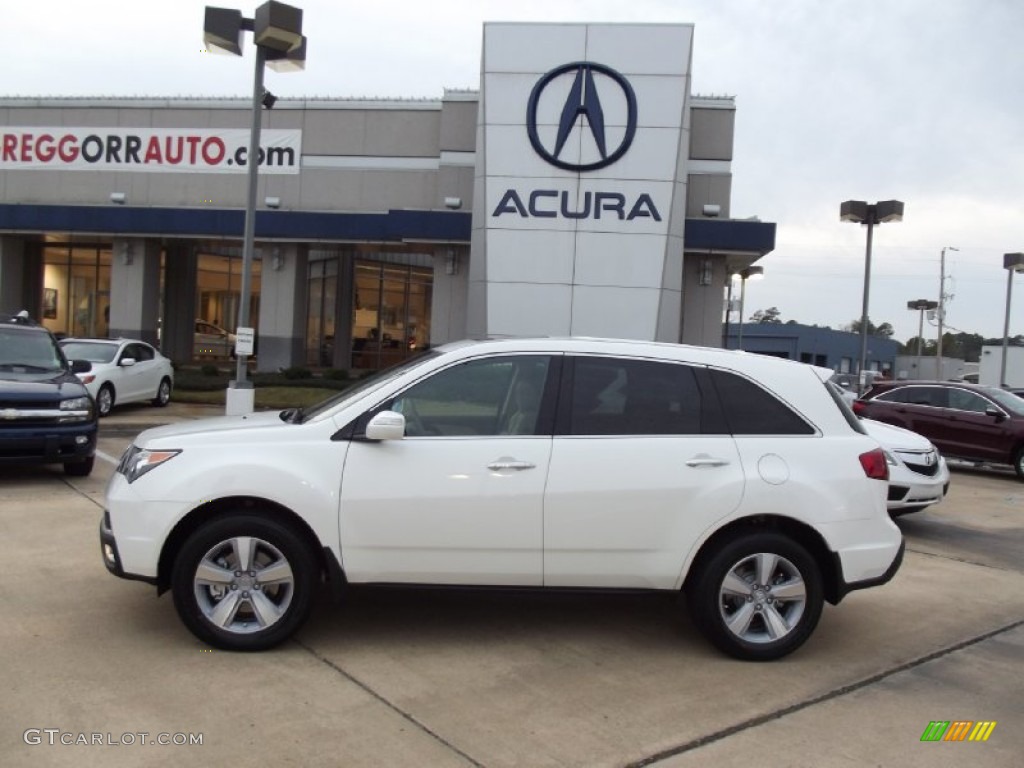 2013 MDX SH-AWD Technology - Aspen White Pearl / Parchment photo #5