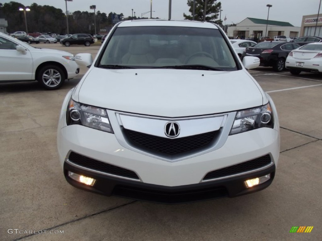 2013 MDX SH-AWD Technology - Aspen White Pearl / Parchment photo #7
