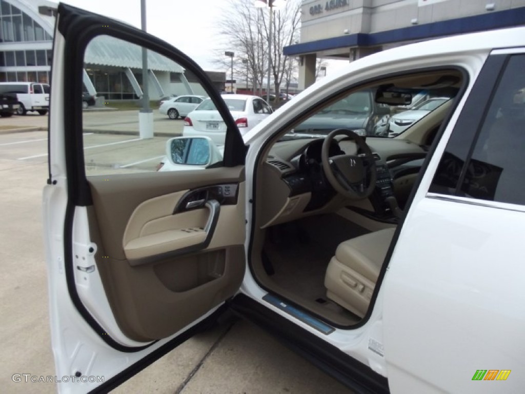 2013 MDX SH-AWD Technology - Aspen White Pearl / Parchment photo #12