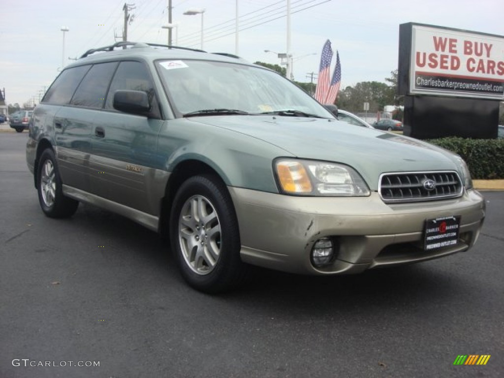 2003 Outback Wagon - Timberline Green Pearl / Gray photo #1