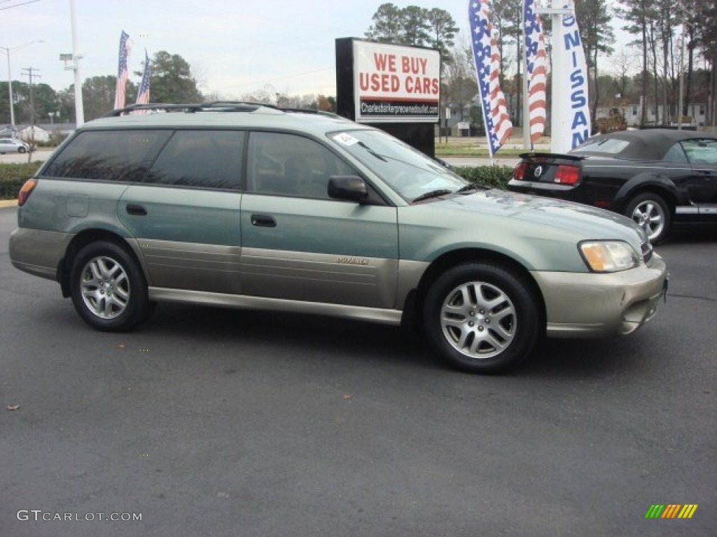2003 Outback Wagon - Timberline Green Pearl / Gray photo #3