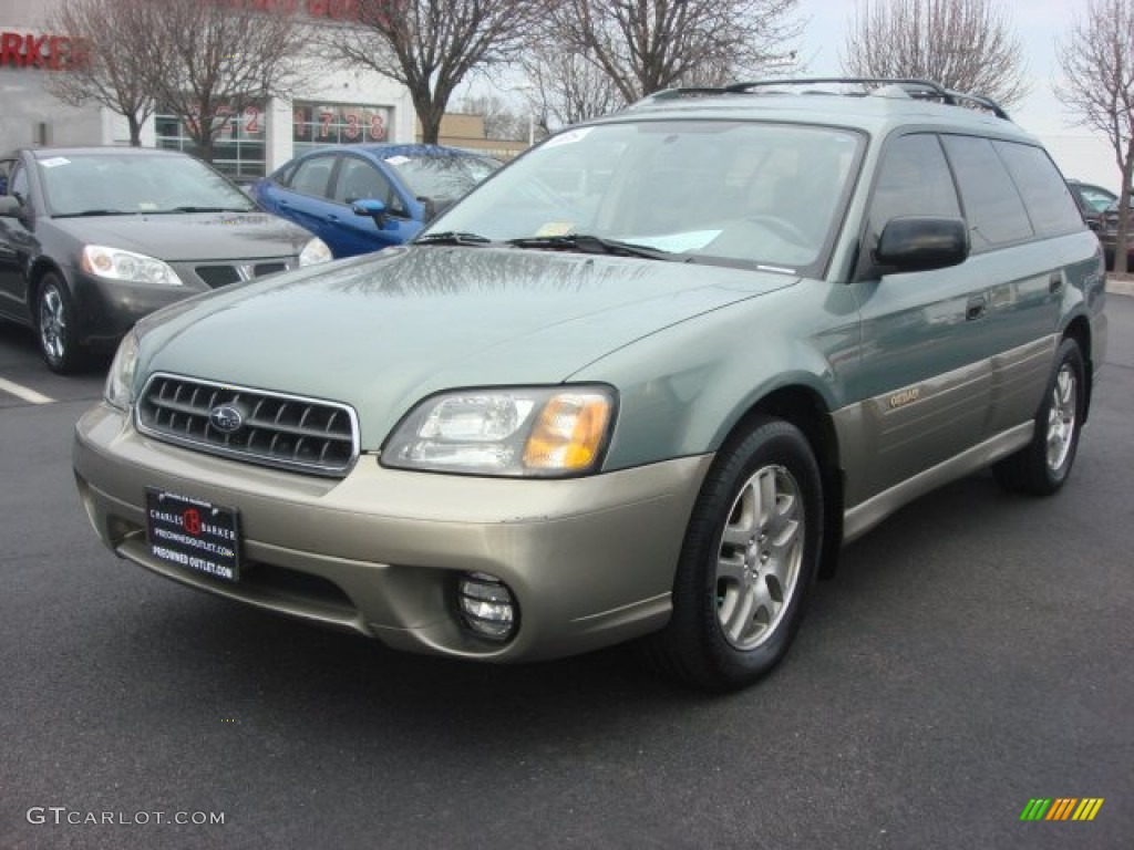2003 Outback Wagon - Timberline Green Pearl / Gray photo #8