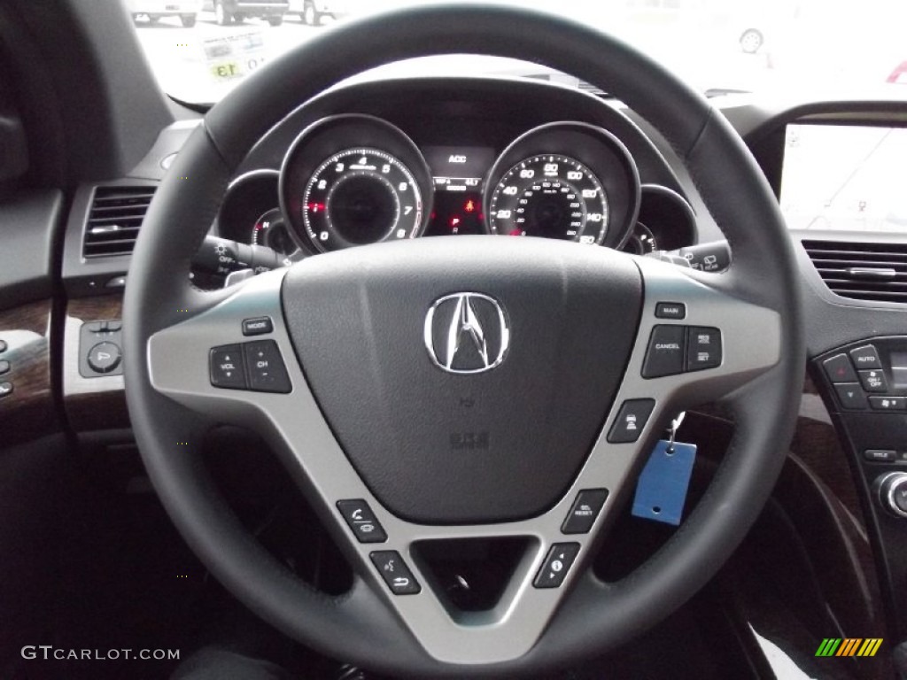 2013 Acura MDX SH-AWD Advance Umber Steering Wheel Photo #75101279