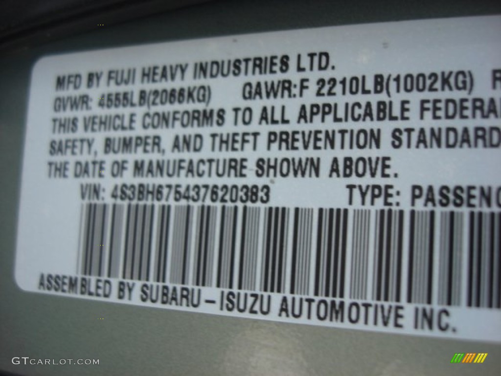 2003 Outback Wagon - Timberline Green Pearl / Gray photo #25