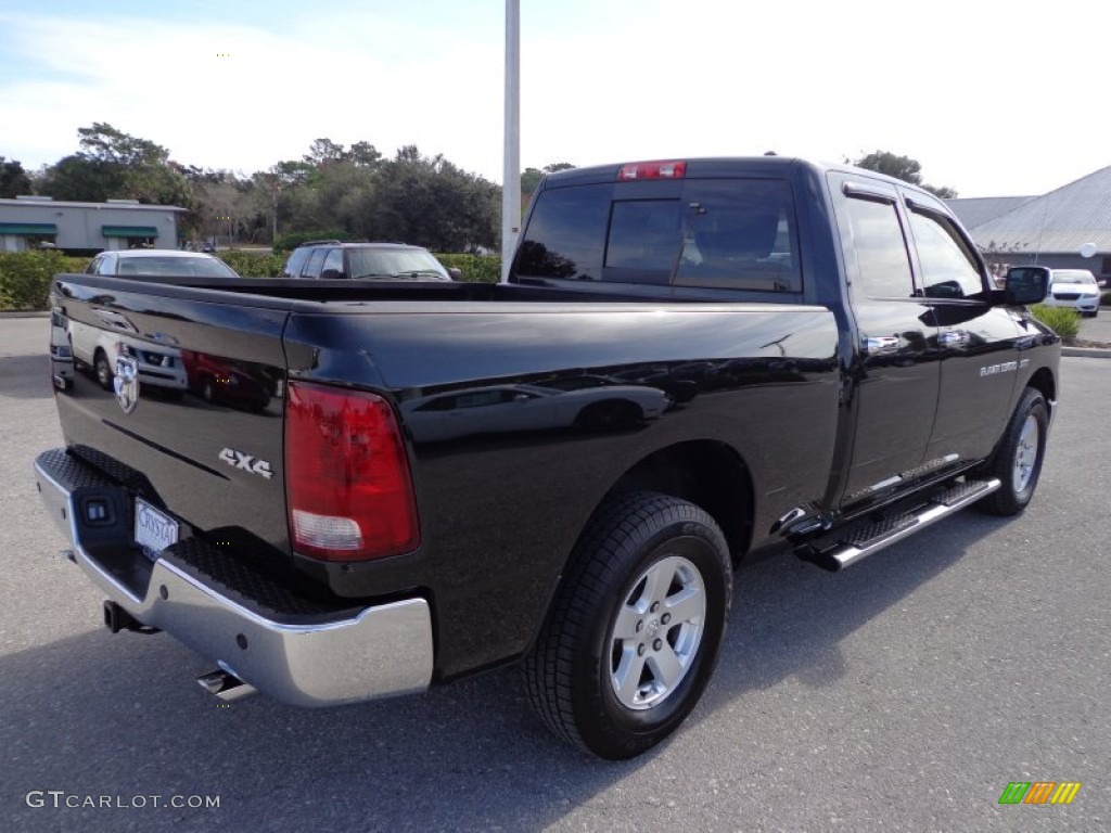 2011 Ram 1500 SLT Quad Cab 4x4 - Brilliant Black Crystal Pearl / Dark Slate Gray/Medium Graystone photo #8