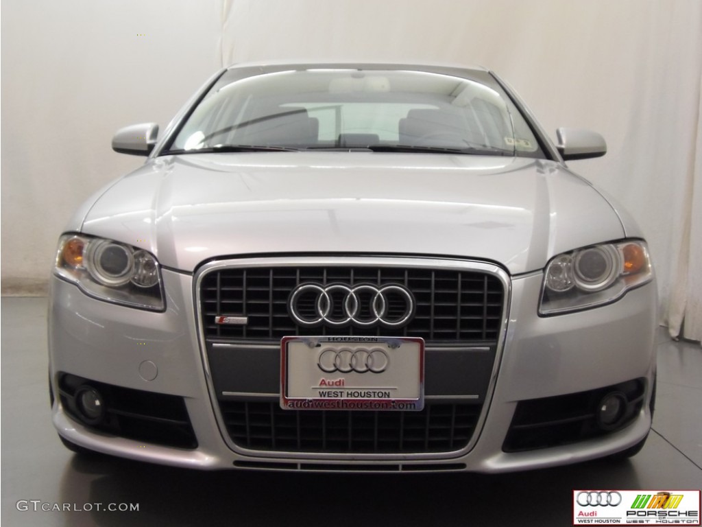 2008 A4 2.0T quattro S-Line Sedan - Light Silver Metallic / Black photo #17