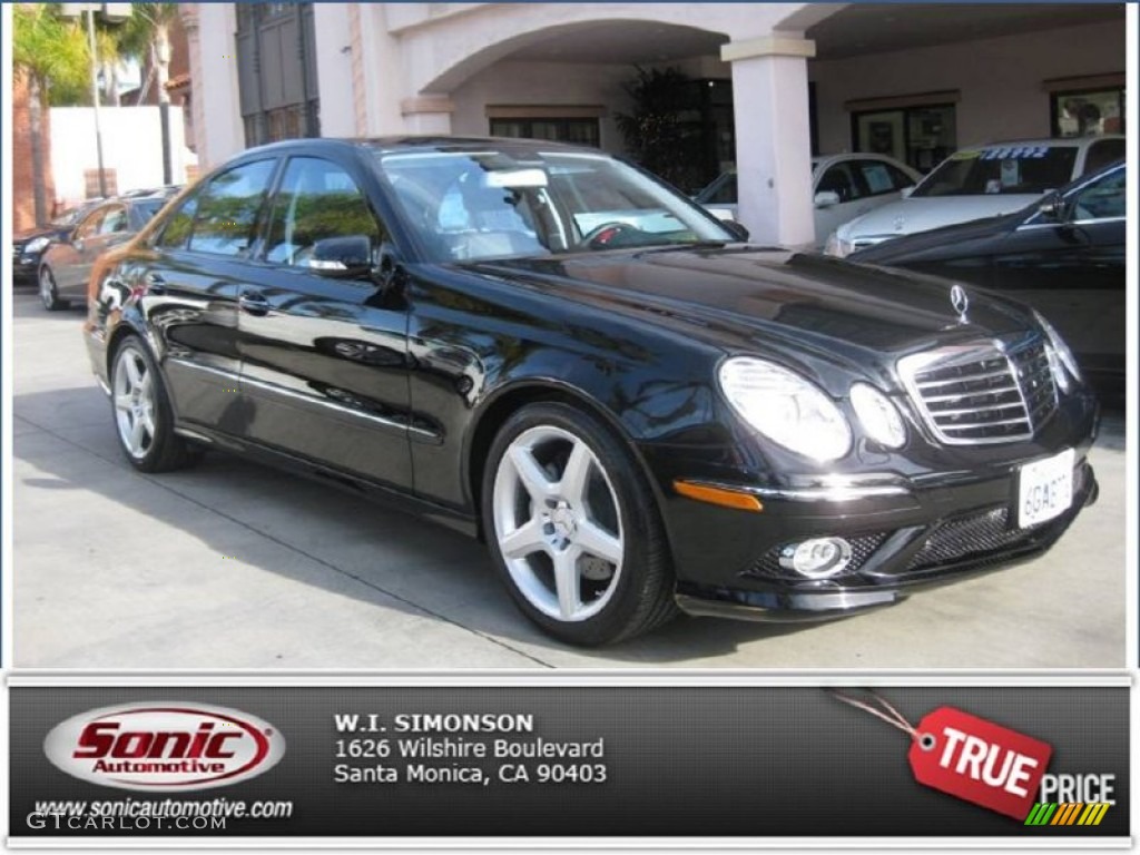 2009 E 350 Sedan - Black / Black photo #1