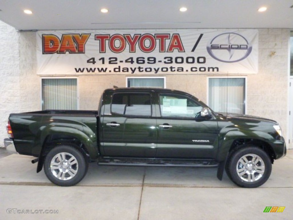 2013 Tacoma V6 Limited Double Cab 4x4 - Spruce Green Mica / Graphite photo #1