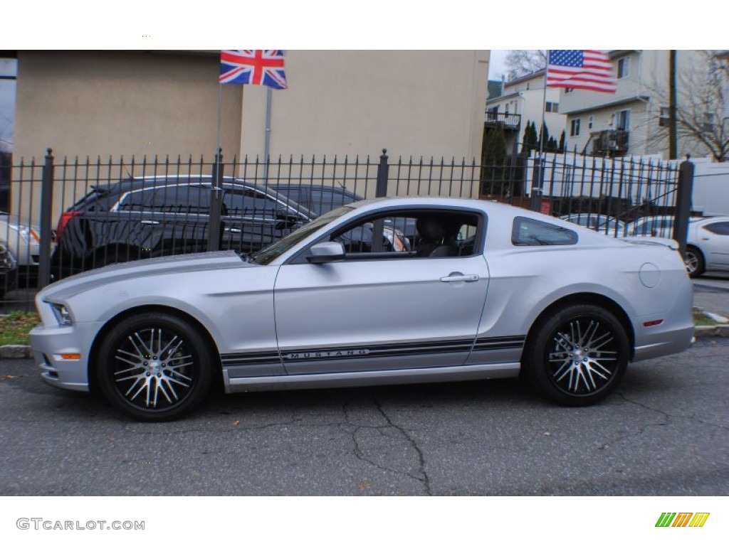 2013 Mustang V6 Premium Coupe - Ingot Silver Metallic / Charcoal Black photo #3