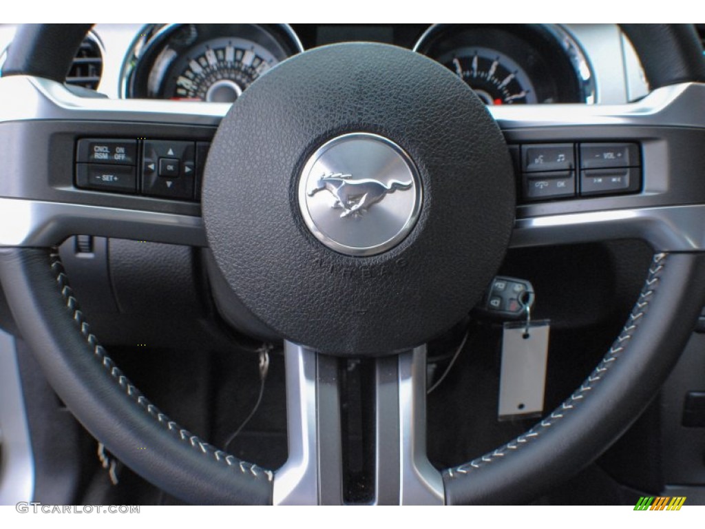 2013 Mustang V6 Premium Coupe - Ingot Silver Metallic / Charcoal Black photo #17
