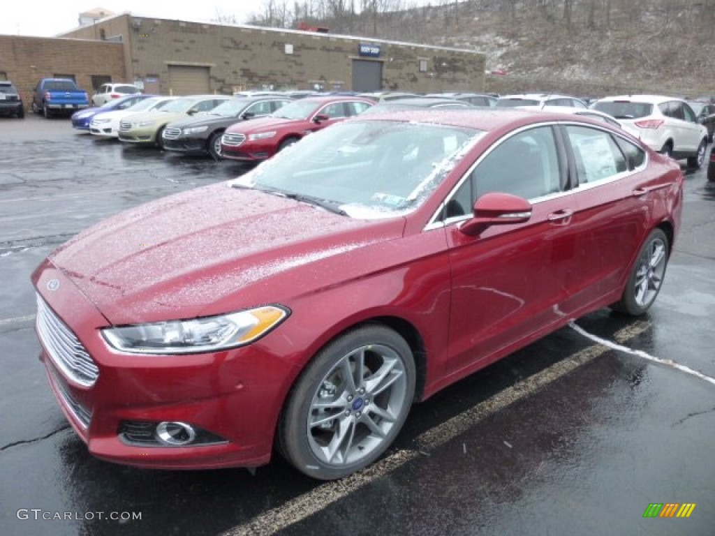 2013 Fusion Titanium AWD - Ruby Red Metallic / Charcoal Black photo #5