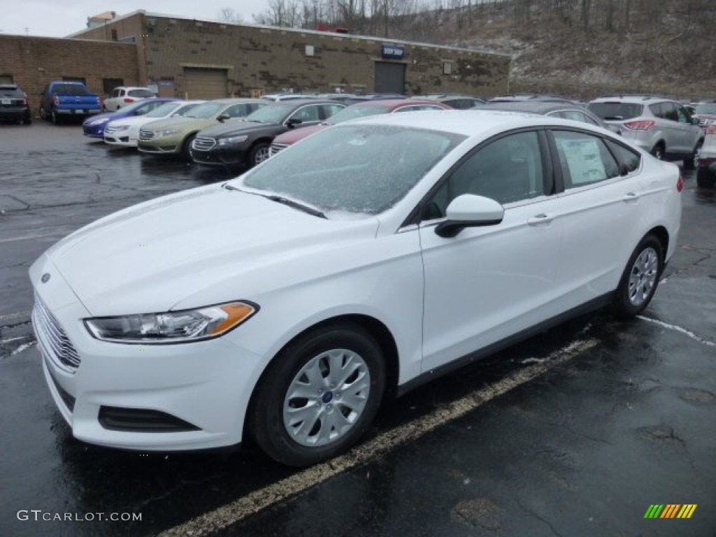 2013 Fusion S - Oxford White / Earth Gray photo #5