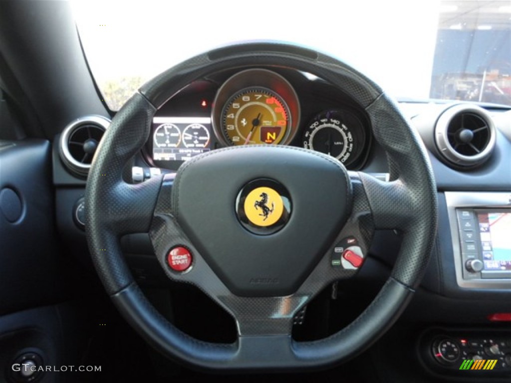 2009 Ferrari California Standard California Model Black Steering Wheel Photo #75109772