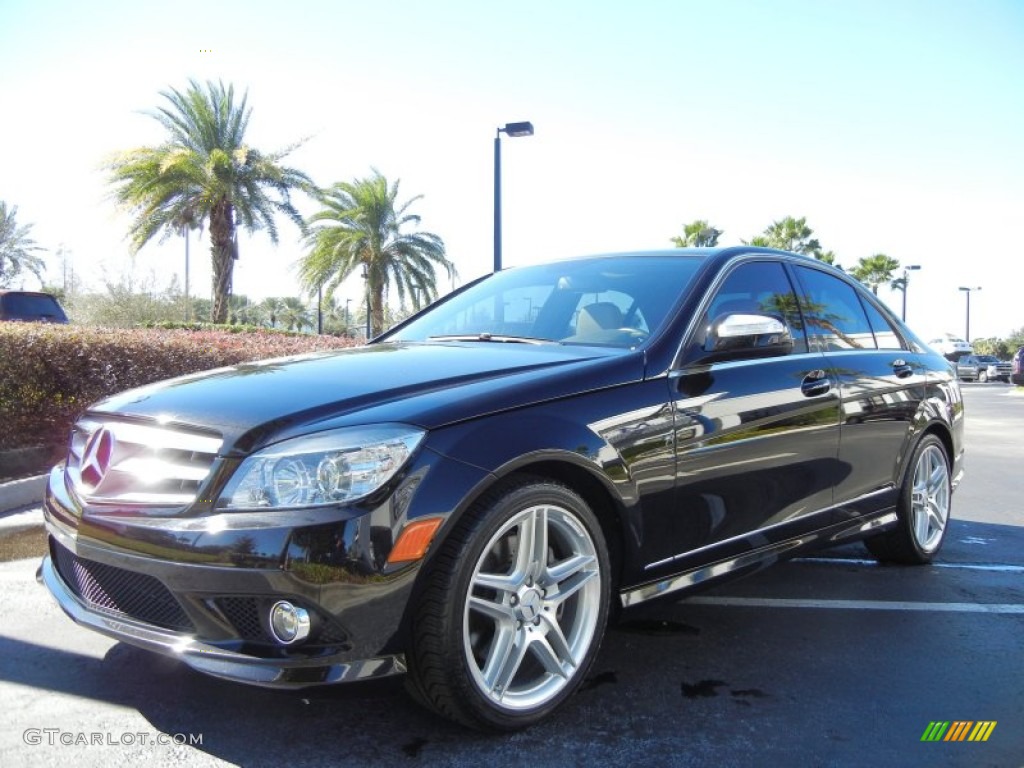 Obsidian Black Metallic 2008 Mercedes-Benz C 350 Sport Exterior Photo #75110085