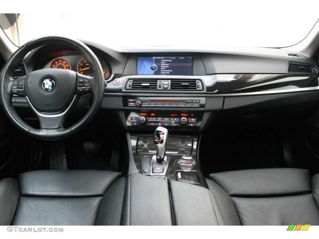 2011 BMW 5 Series 535i Sedan Black Dashboard Photo #75110331