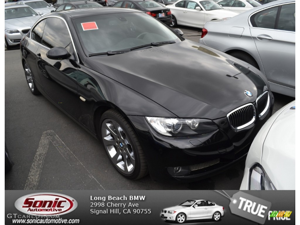 2007 3 Series 335i Coupe - Jet Black / Black photo #1