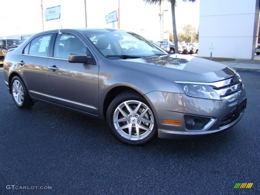 2010 Fusion SEL V6 - Sterling Grey Metallic / Camel photo #28