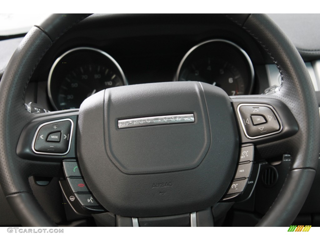 2012 Land Rover Range Rover Evoque Dynamic Dynamic Ebony/Cirrus Steering Wheel Photo #75115962