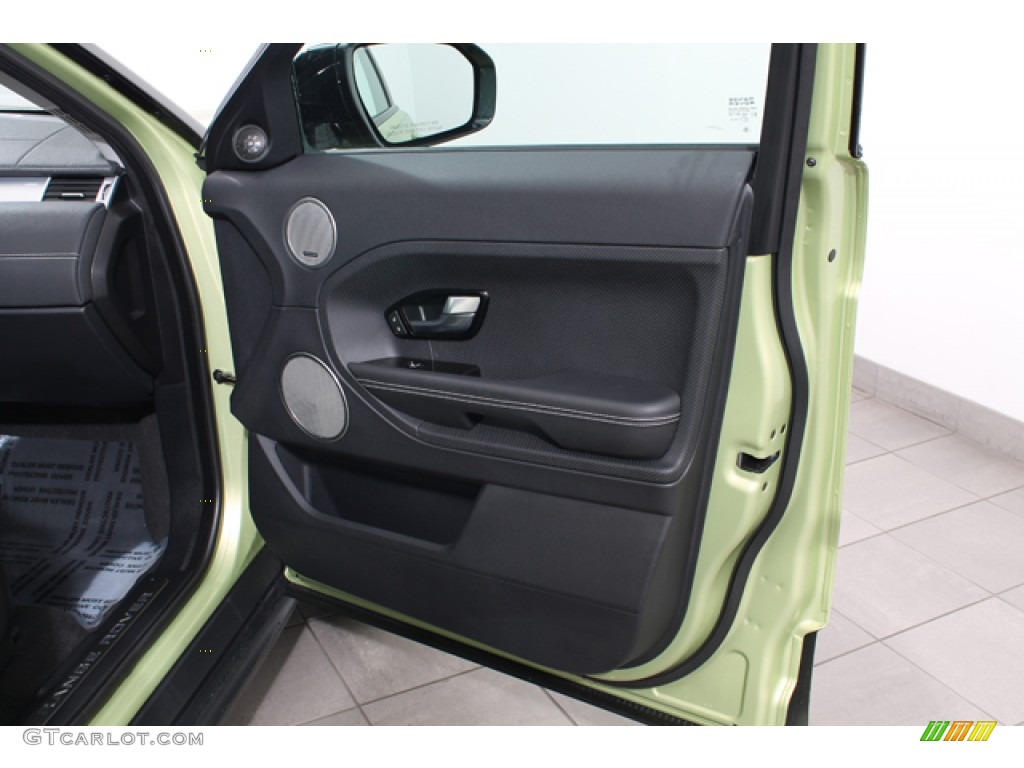 2012 Land Rover Range Rover Evoque Dynamic Dynamic Ebony/Cirrus Door Panel Photo #75116045
