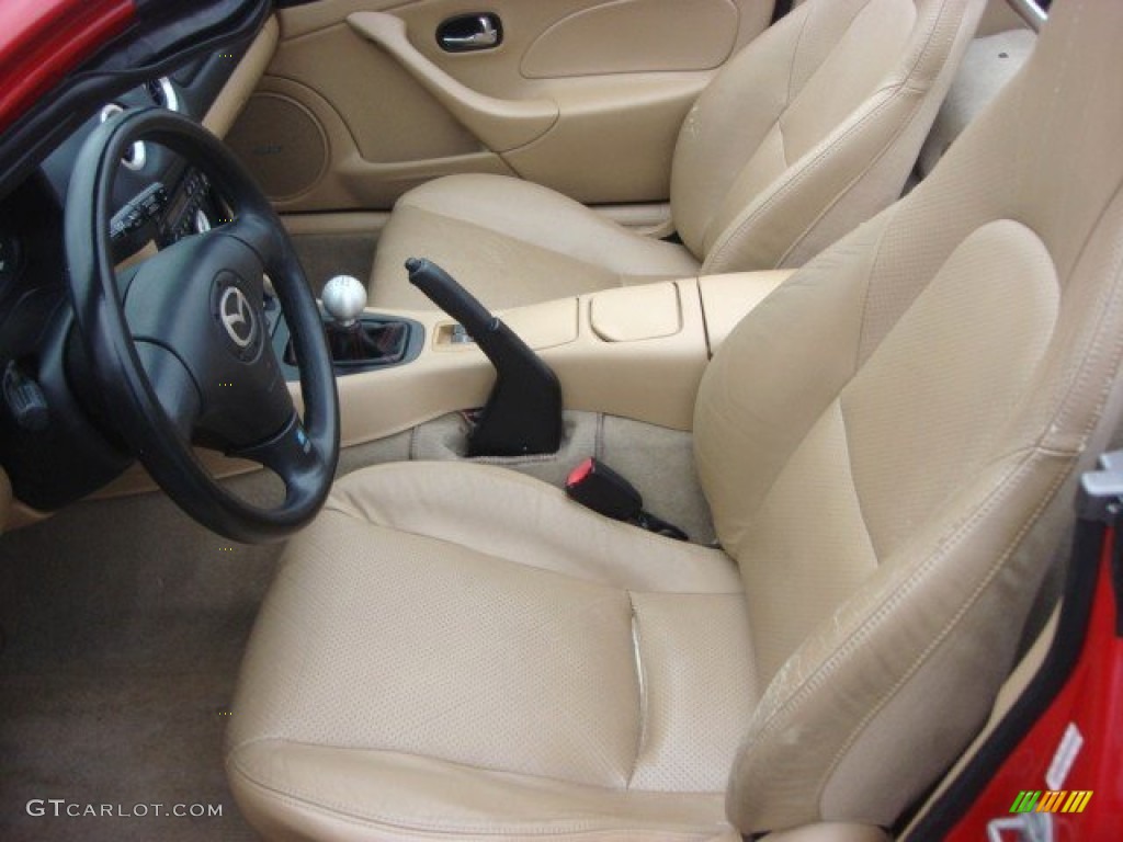 Tan Interior 2001 Mazda MX-5 Miata LS Roadster Photo #75116415