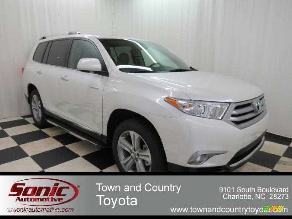 2013 Highlander Limited - Blizzard White Pearl / Sand Beige photo #1