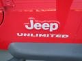 2005 Flame Red Jeep Wrangler Unlimited 4x4  photo #14