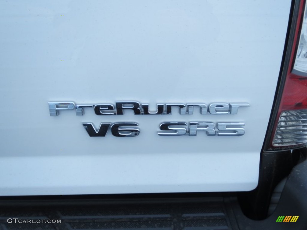 2013 Tacoma V6 SR5 Prerunner Double Cab - Super White / Graphite photo #15