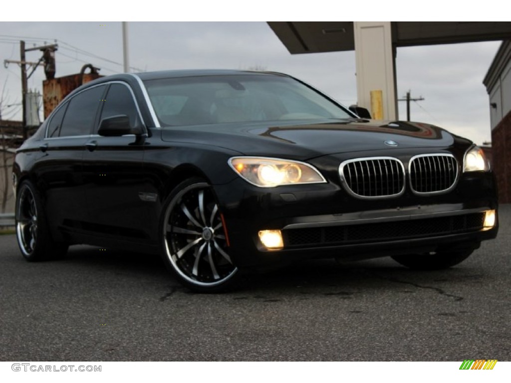 2009 7 Series 750Li Sedan - Ruby Black Metallic / Champagne Full Merino Leather photo #1
