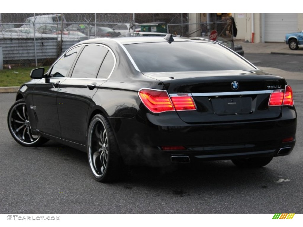 2009 7 Series 750Li Sedan - Ruby Black Metallic / Champagne Full Merino Leather photo #4