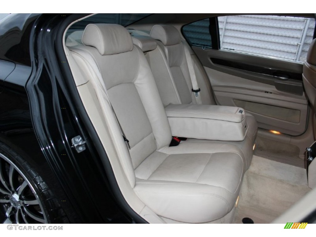 2009 7 Series 750Li Sedan - Ruby Black Metallic / Champagne Full Merino Leather photo #7