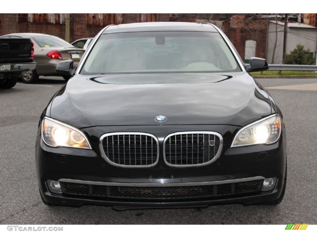 2009 7 Series 750Li Sedan - Ruby Black Metallic / Champagne Full Merino Leather photo #10