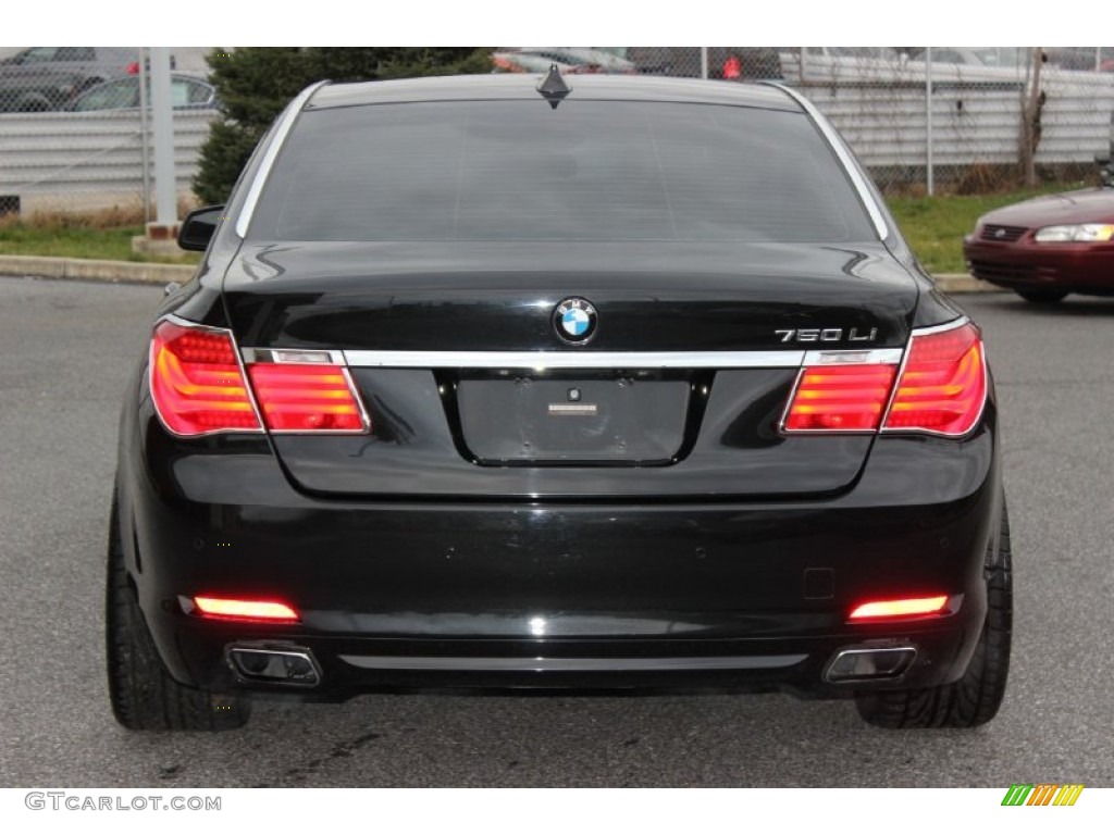 2009 7 Series 750Li Sedan - Ruby Black Metallic / Champagne Full Merino Leather photo #12