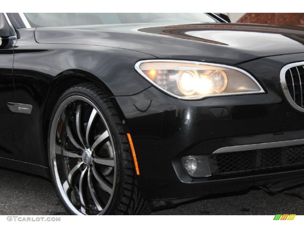 2009 7 Series 750Li Sedan - Ruby Black Metallic / Champagne Full Merino Leather photo #15
