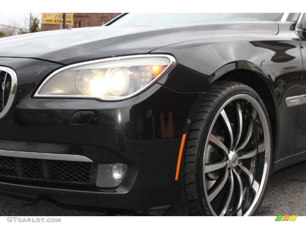 2009 7 Series 750Li Sedan - Ruby Black Metallic / Champagne Full Merino Leather photo #24