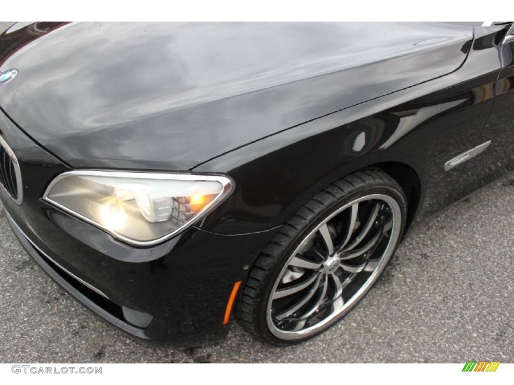 2009 7 Series 750Li Sedan - Ruby Black Metallic / Champagne Full Merino Leather photo #25